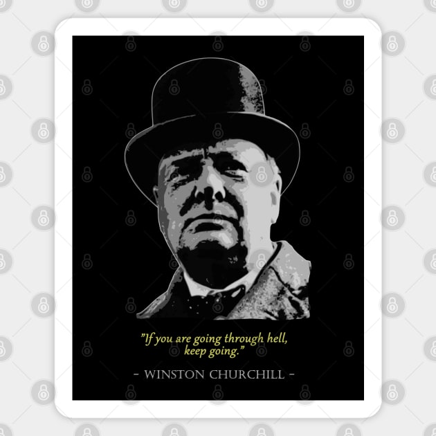 Winston Churchill Quote Magnet by Nerd_art